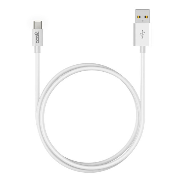 Cable USB Compatible COOL Universal TIPO-C (3 metros) Blanco 2.4 Amp M 3