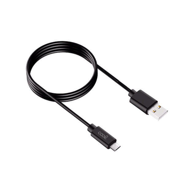 Cable USB Compatible COOL Universal TIPO-C (3 metros) Negro 2.4 Amp M 3
