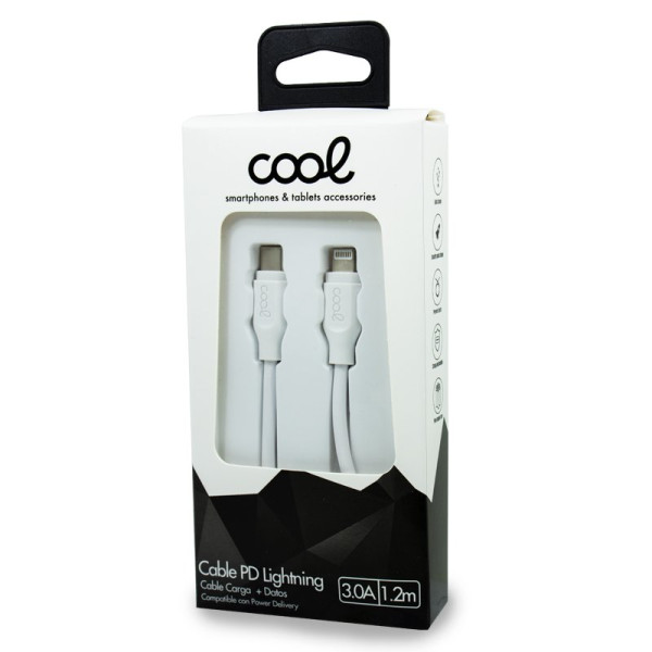 Cabo USB compatível COOL Universal TIPO-C to Lightning (1,2 metros) Branco M 2