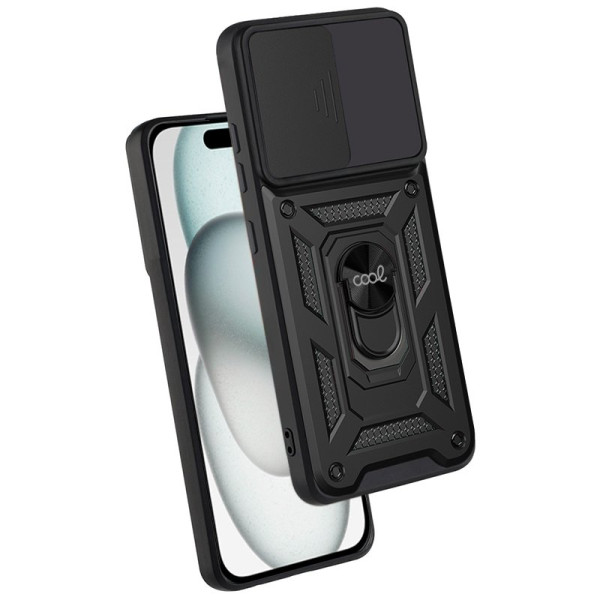 Carcasa COOL para iPhone 15 Hard Ring Negro M 4