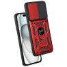 Carcaça COOL para iPhone 15 anel rígido vermelho 2
