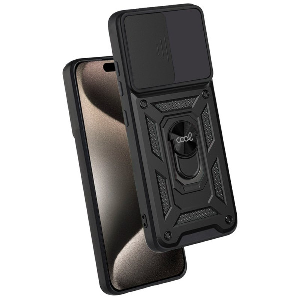 Carcasa COOL para iPhone 15 Pro Max Hard Ring Negro M 3