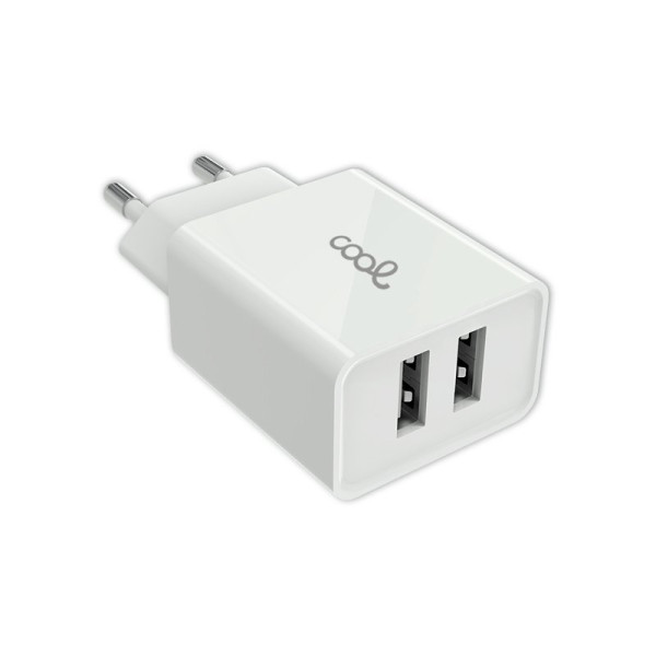 Cargador Red Universal Entrada 2 x USB COOL 2.4 Amperios Blanco M 2