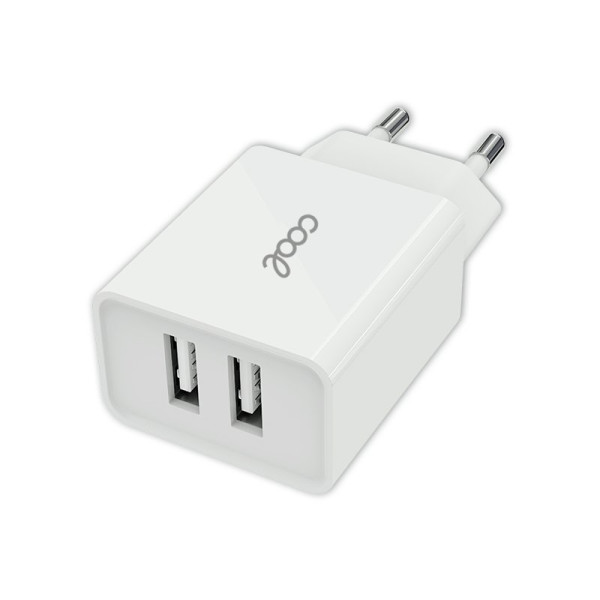 Cargador Red Universal Entrada 2 x USB COOL 2.4 Amperios Blanco M 5