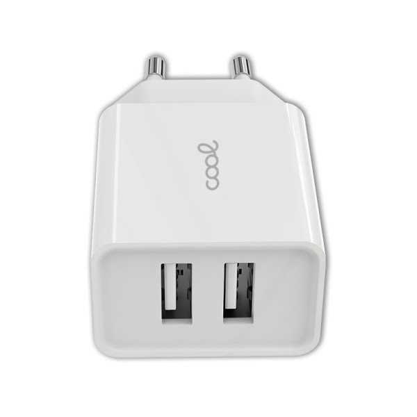 Cargador Red Universal Entrada 2 x USB COOL 2.4 Amperios Blanco M 6