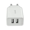 Cargador Red Universal Entrada 2 x USB COOL 2.4 Amperios Blanco 6