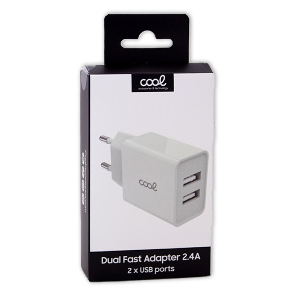 Carregador Red Universal Entry 2 x USB COOL 2.4 Amperador Branco M 7