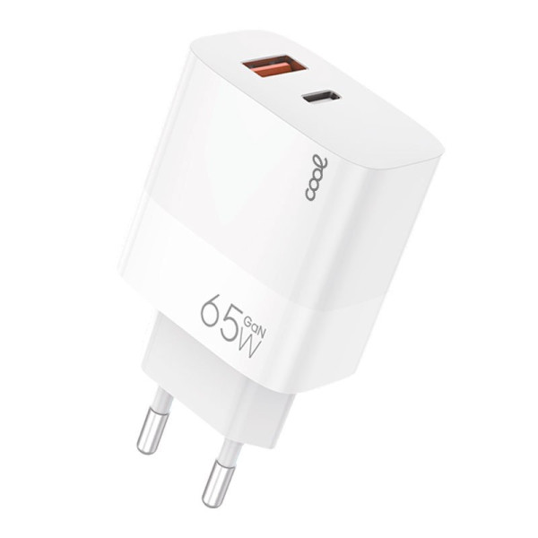 Cargador Red Universal Ultra Fast PD Tipo-C + USB COOL (65W + Cable Tipo-C) GaN Blanco M 3