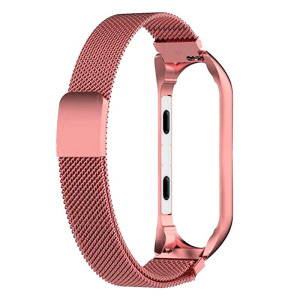 Correa COOL para Xiaomi Mi Band 5 / 6 / 7 / Amazfit Band 5 Metal Rosa H