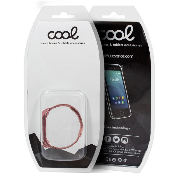 Correa COOL para Xiaomi Mi Band 5 / 6 / 7 / Amazfit Band 5 Metal Rosa M 3