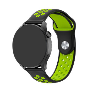 Cinta universal 22mm Amazfit GTR / Stratos / Huawei / Samsung / COOL Goma Negro-Verde H