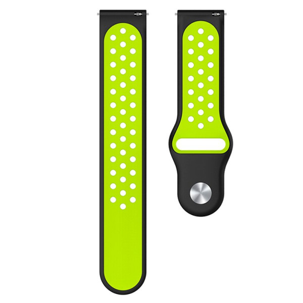 Cinta universal 22mm Amazfit GTR / Stratos / Huawei / Samsung / COOL Goma Negro-Verde M 3