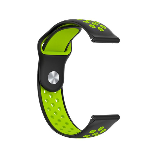 Correa Universal 22mm Amazfit GTR / Stratos / Huawei / Samsung / COOL Goma Negro-Verde M 4