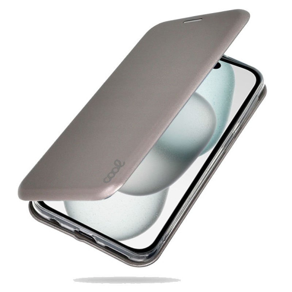 Funda COOL Flip Cover para iPhone 15 Elegance Plata M 2