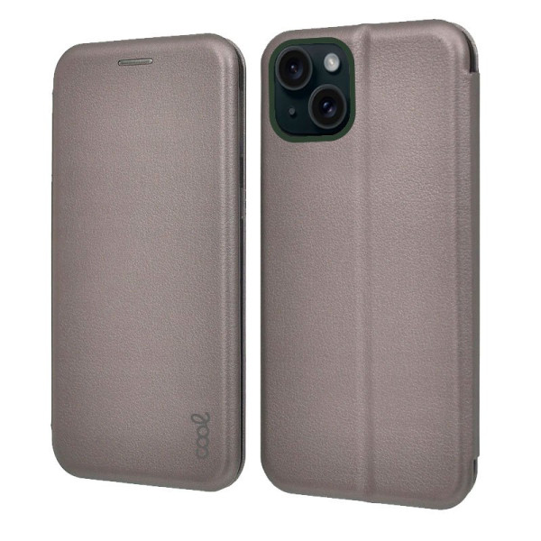 Fundação COOL Flip Cover para iPhone 15 Elegance Prata M 5