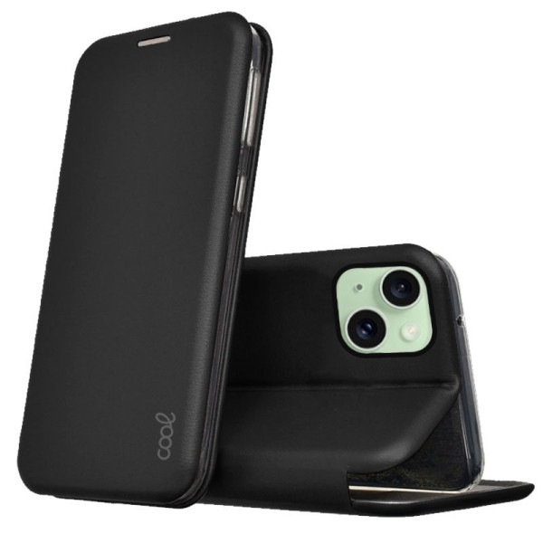 Funda COOL Flip Cover para iPhone 15 Plus Elegance Negro D
