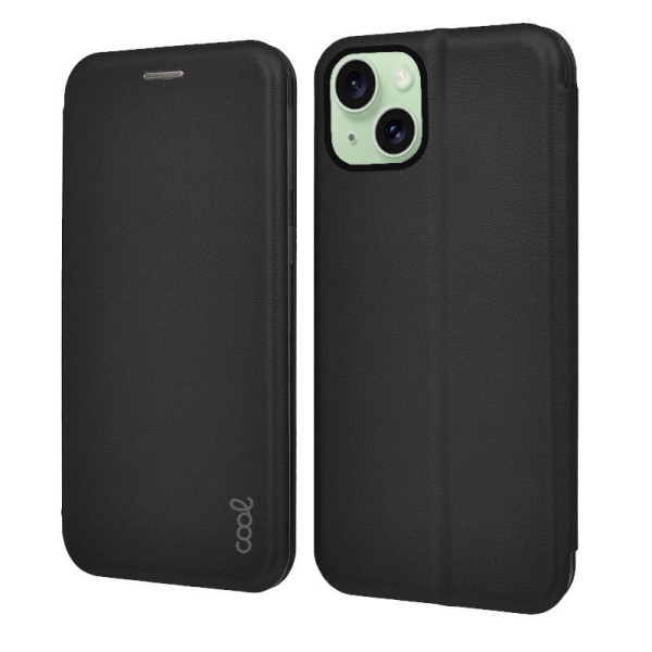 Fundação COOL Flip Cover para iPhone 15 Plus Elegance Preto M 5
