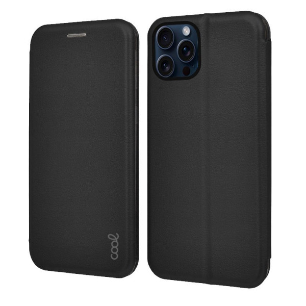 Funda COOL Flip Cover para iPhone 15 Pro Elegance Negro M 5