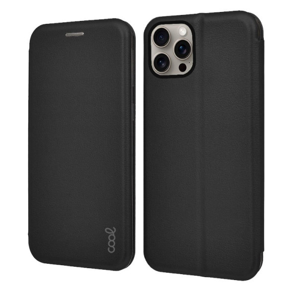Funda COOL Flip Cover para iPhone 15 Pro Max Elegance Negro M 5