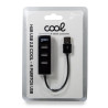 Hub USB 2.0 Universal COOL 4 Puertos USB Negro 2
