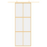 Porta deslizante 76x205 cm vidro ESG/alumínio dourado 3