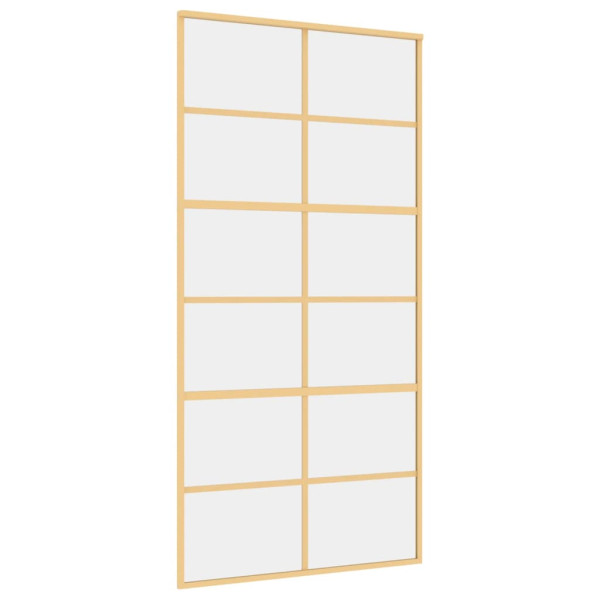 Porta deslizante 102.5x205 cm vidro ESG/alumínio dourado M 2