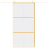 Porta deslizante 102.5x205 cm vidro ESG/alumínio dourado 3