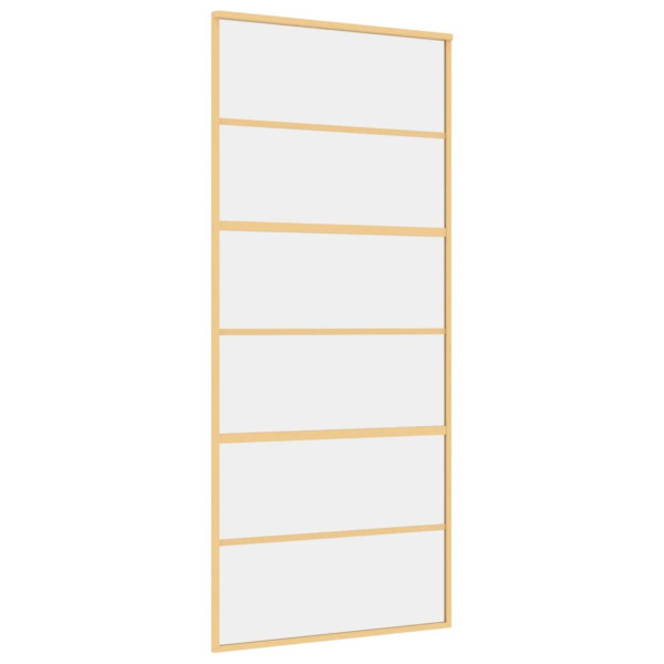 Porta deslizante 90x205 cm vidro ESG/alumínio dourado M 2