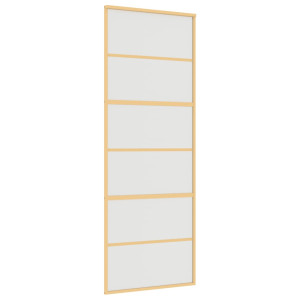 Puerta corredera dorada vidrio ESG esmerilado aluminio 76x205cm H