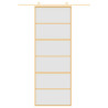Puerta corredera dorada vidrio ESG esmerilado aluminio 76x205cm 3