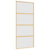Puerta corredera dorada vidrio ESG esmerilado aluminio 90x205cm 2