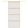 Puerta corredera dorada vidrio ESG esmerilado aluminio 90x205cm 3
