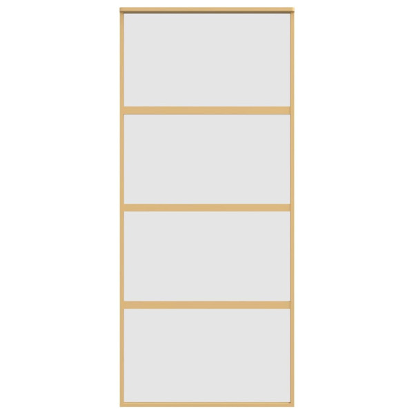 Puerta corredera dorada vidrio ESG esmerilado aluminio 90x205cm M 4