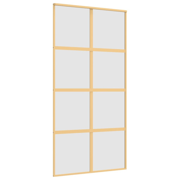 Porta deslizante 102.5x205 cm vidro ESG fosco/alumínio dourado M 2