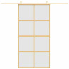 Porta deslizante 102.5x205 cm vidro ESG fosco/alumínio dourado 3