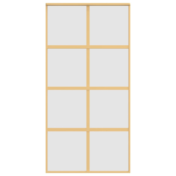 Porta deslizante 102.5x205 cm vidro ESG fosco/alumínio dourado M 4