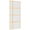 Puerta corredera dorada vidrio ESG esmerilado aluminio 90x205cm 2