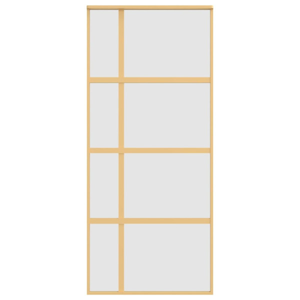Porta deslizante 90x205 cm vidro ESG fosco/alumínio dourado M 4