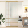 Porta deslizante 102.5x205 cm vidro ESG fosco/alumínio dourado 1