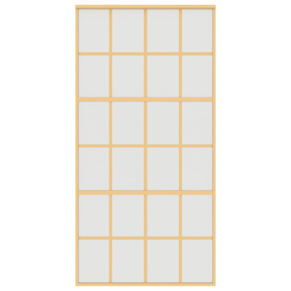 Porta deslizante 102.5x205 cm vidro ESG fosco/alumínio dourado M 4