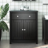 Mueble de baño BERG madera maciza de pino negro 69.5x34x80 cm 1