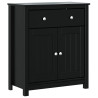 Mueble de baño BERG madera maciza de pino negro 69.5x34x80 cm 2