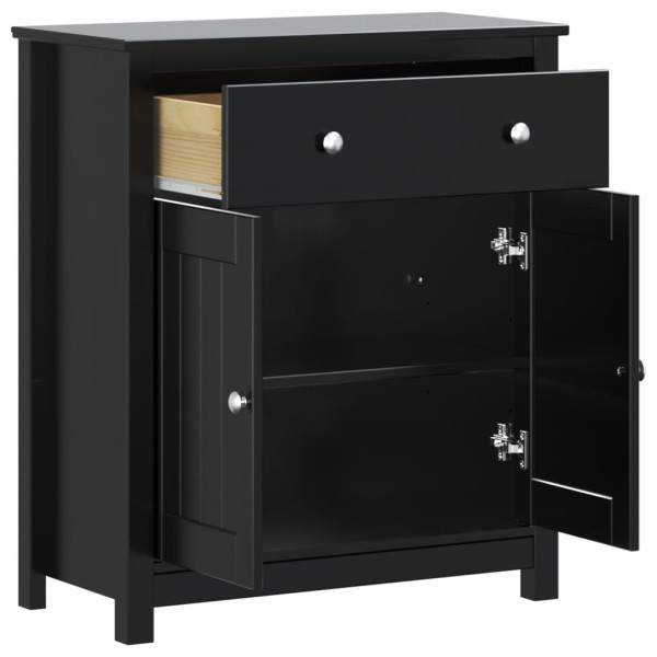 Mueble de baño BERG madera maciza de pino negro 69.5x34x80 cm M 4