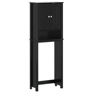 Mueble para inodoro BERG madera maciza negro 60x27x164.5 cm H