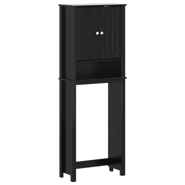 Mueble para inodoro BERG madera maciza negro 60x27x164.5 cm M 2