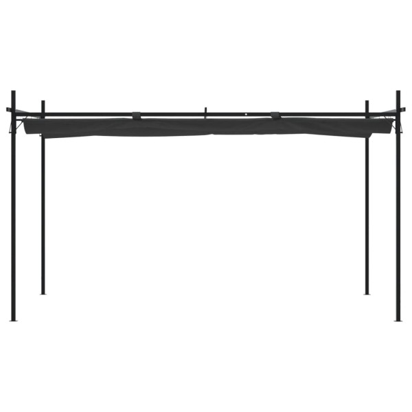 Pérgola com toldo retrátil 395x292x230 cm cor antracite M 3