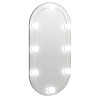 Espelho com luzes LED 80x40 cm vidro oval 2