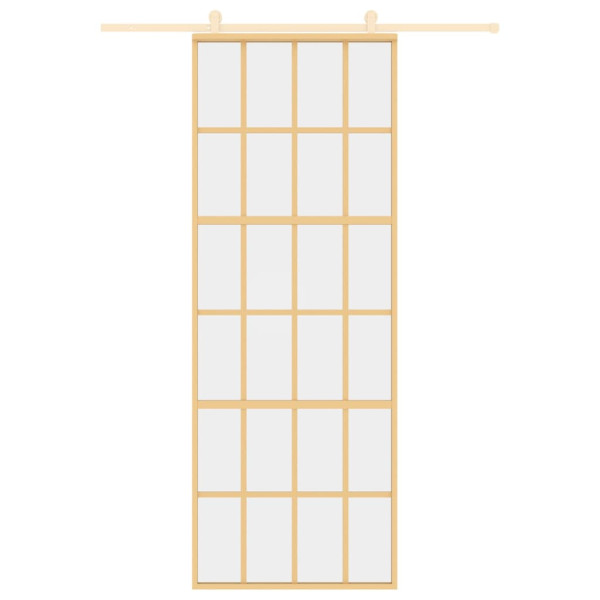 Porta deslizante 76x205 cm vidro ESG/alumínio dourado M 3