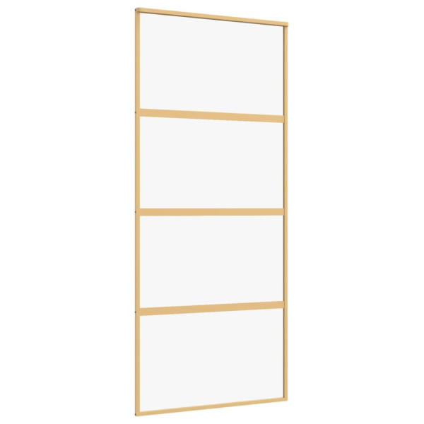 Porta deslizante 90x205 cm vidro ESG/alumínio dourado M 2