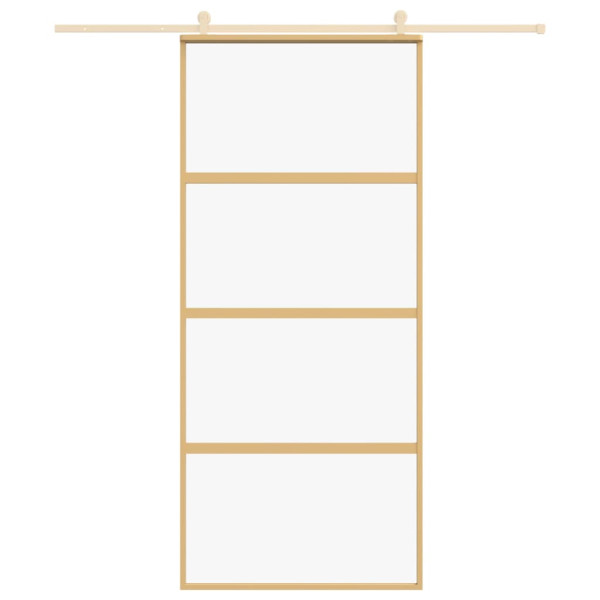 Porta deslizante 90x205 cm vidro ESG/alumínio dourado M 3